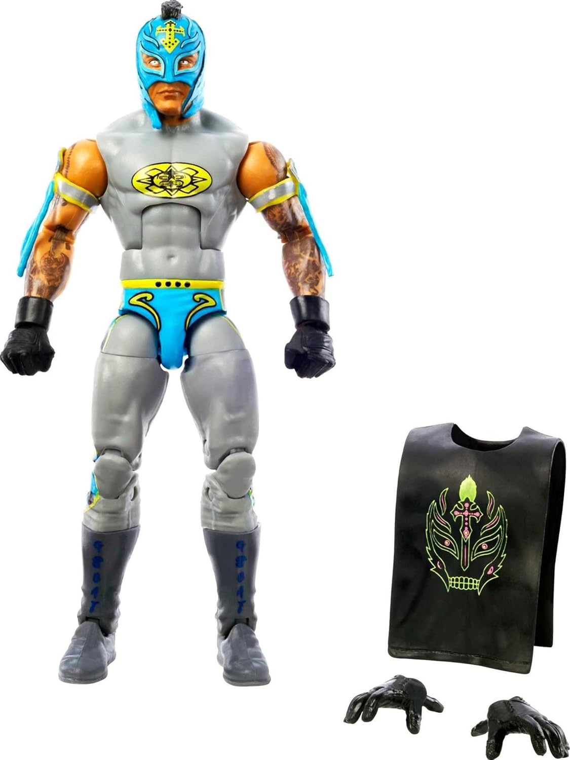 Mattel WWE Rey Mysterio Top Picks Elite Collection Action Figure with Entrance Shirt, 6-inch Posable Collectible Gift for WWE Fans Ages 8 & Up-0