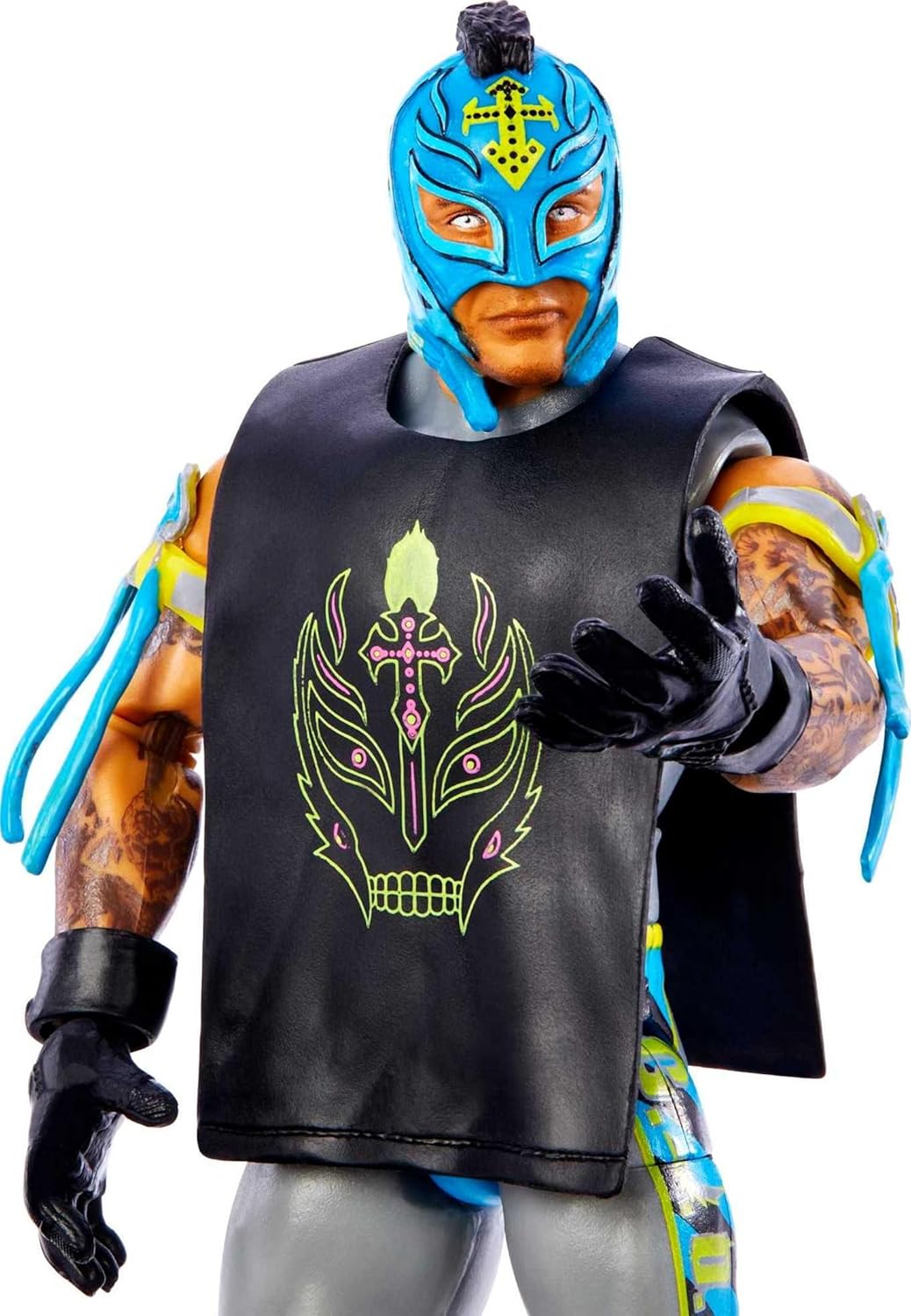 Mattel WWE Rey Mysterio Top Picks Elite Collection Action Figure with Entrance Shirt, 6-inch Posable Collectible Gift for WWE Fans Ages 8 & Up-2