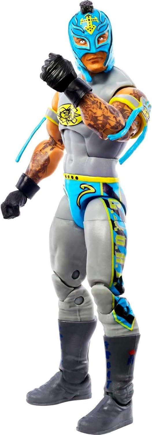 Mattel WWE Rey Mysterio Top Picks Elite Collection Action Figure with Entrance Shirt, 6-inch Posable Collectible Gift for WWE Fans Ages 8 & Up-3