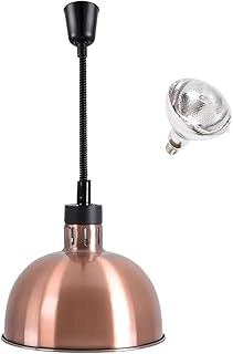 KOUWO Hanging Food Heat Lamp Overhead Food Lamp Warmer Food Light (Dia 29CM(Copper))