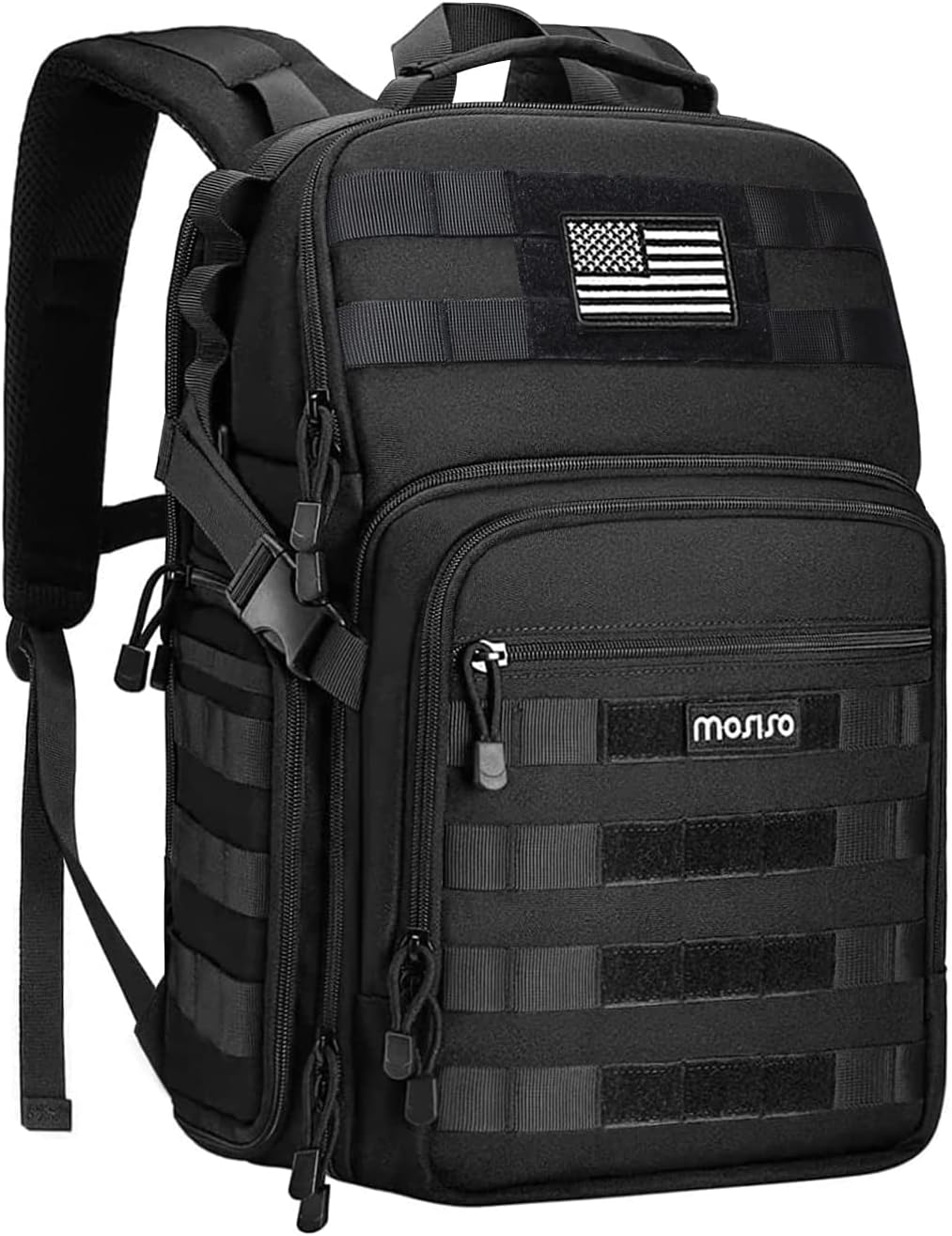 MOSISO Camera Backpack, DSLR/SLR/Mirrorless Tactical Camera Bag Case with Laptop Compartment Compatible with Canon/Nikon/Sony, Black-0