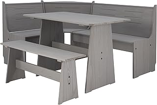 Linon Home Decor Products Grey Corner Dining Set by Linon Leyton Nook