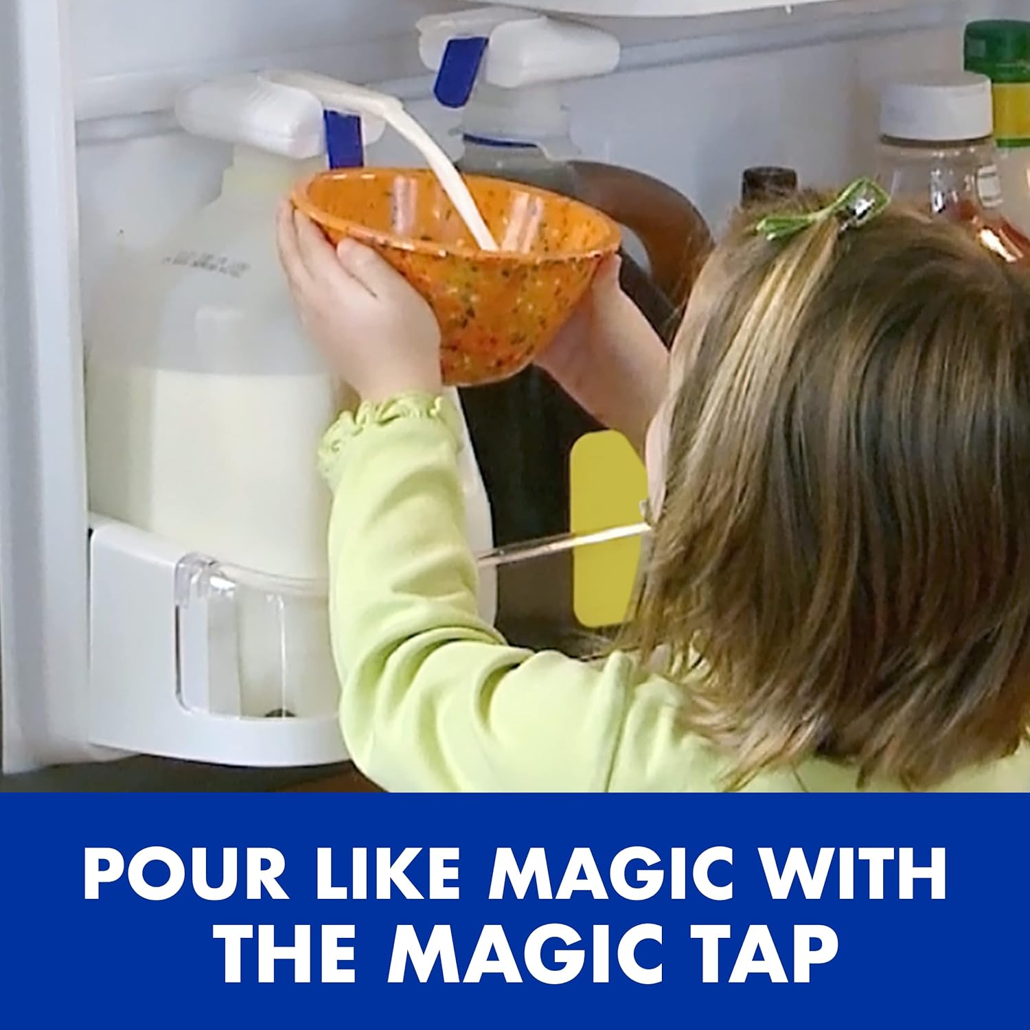 The Magic Tap Automatic Drink Dispenser - Hands-Free Beverage Dispenser for Fridge - Perfect for Milk, Juice - Gifts for Women & Men - 1 Pack, White-8