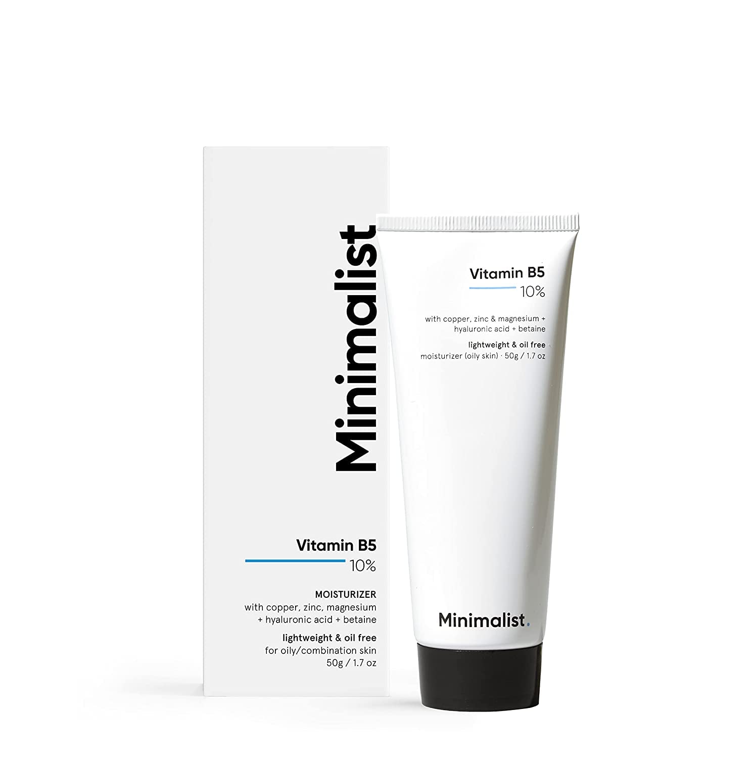 Minimalist 10% Vitamin B5 Face Moisturizer for Oily & Acne Prone Skin | Oil Free Fast Absorbing Lightweight Gel | For Women & Men | 1.7 Oz / 50 gm-0