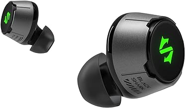 Black Shark Wireless Earbuds with 35ms Ultra-Low Latency, Gaming Bluetooth Earbuds with Studio-Quality Sound, Bluetooth 5.2, IPX5 Waterproof, 24h Listening Time, Clear Mics, Comfort Fit - Lucifer T4