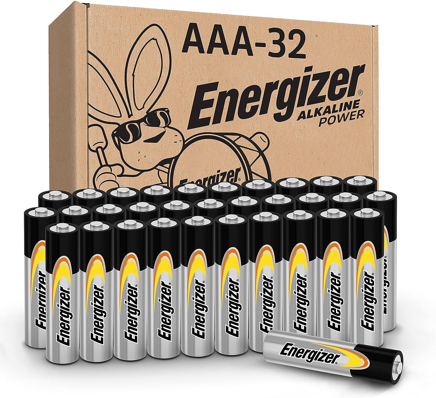 Energizer Alkaline Power AAA Batteries 32 Count (Pack of 1), Long-Lasting Triple A Batteries-0