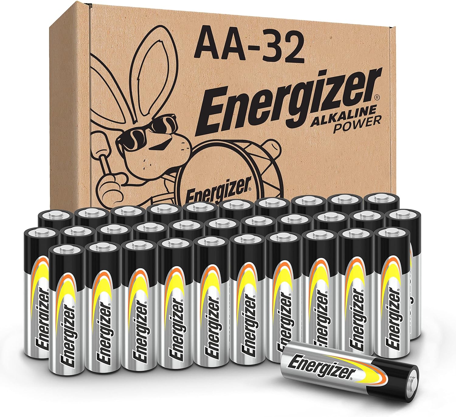 Energizer AA Batteries, Alkaline Power Double A Battery Alkaline, 32 Count-0