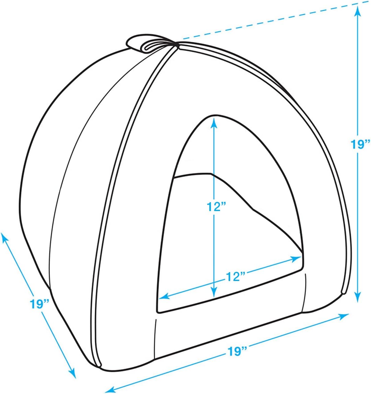 Pet Tent-Soft Bed for Dog and Cat by Best Pet Supplies - Beige Corduroy, 19" x 19" x H:19"-2