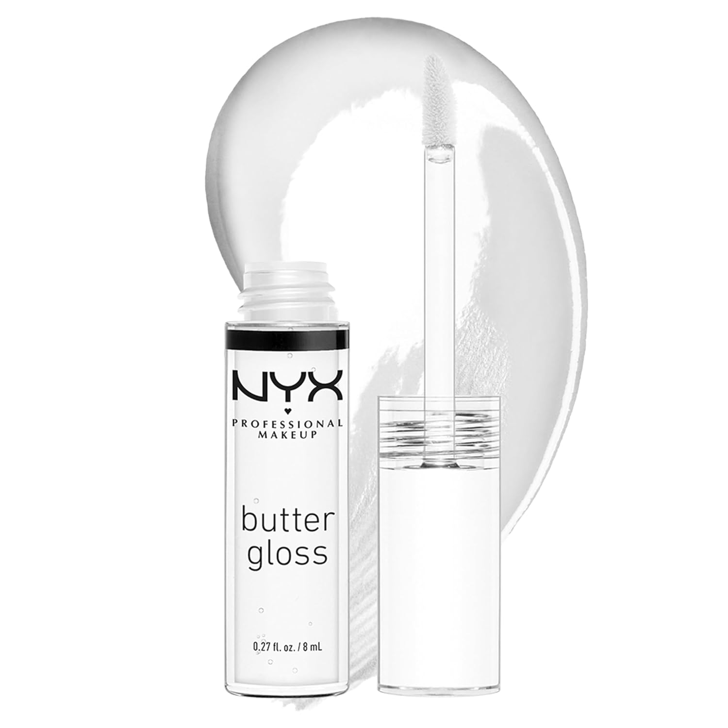 NYX PROFESSIONAL MAKEUP Butter Gloss, Non-Sticky Lip Gloss - Sugar Glass (Clear)-0