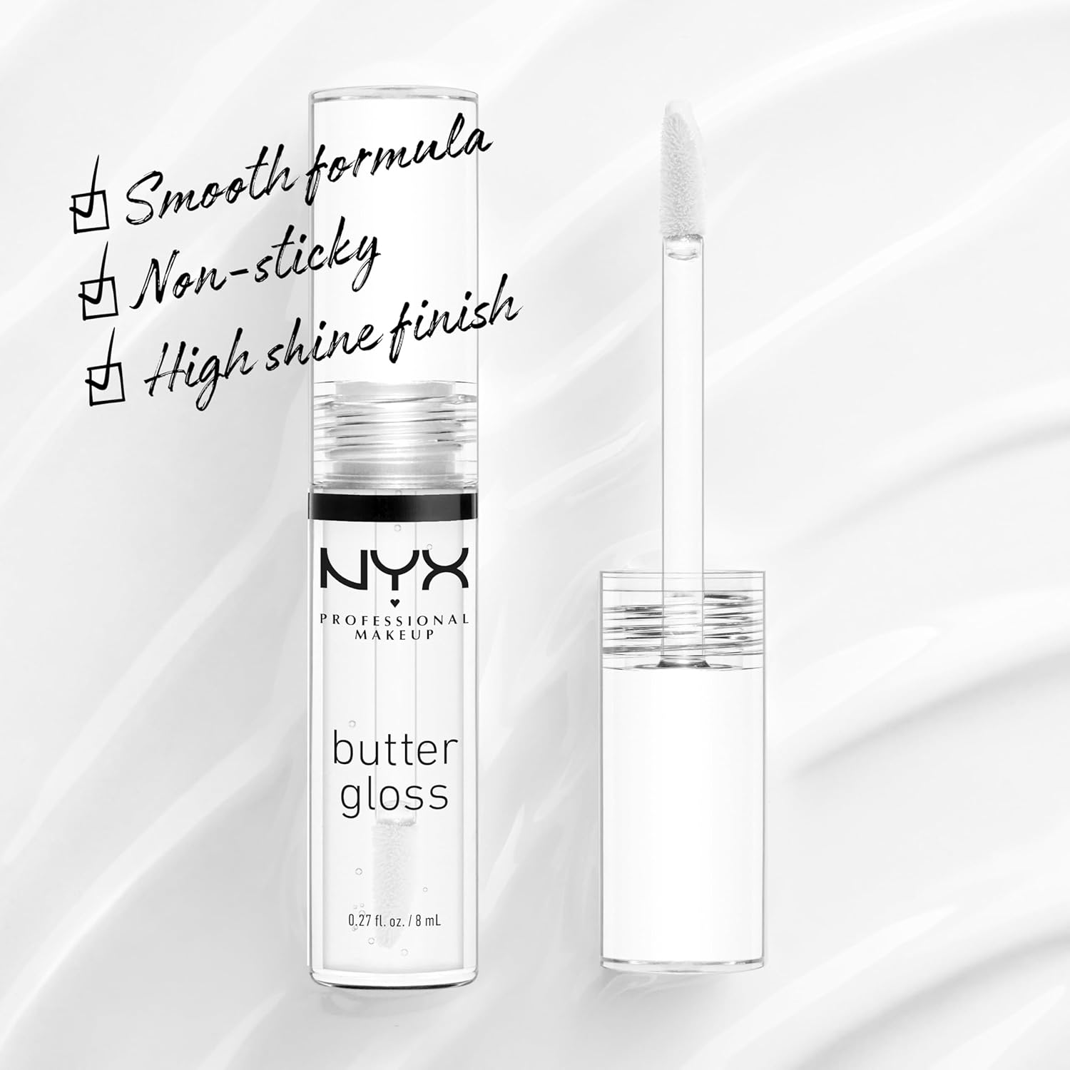 NYX PROFESSIONAL MAKEUP Butter Gloss, Non-Sticky Lip Gloss - Sugar Glass (Clear)-1