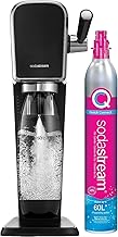 SodaStream Art Sparkling Water Maker (Black) with CO2 and DWS Bottle