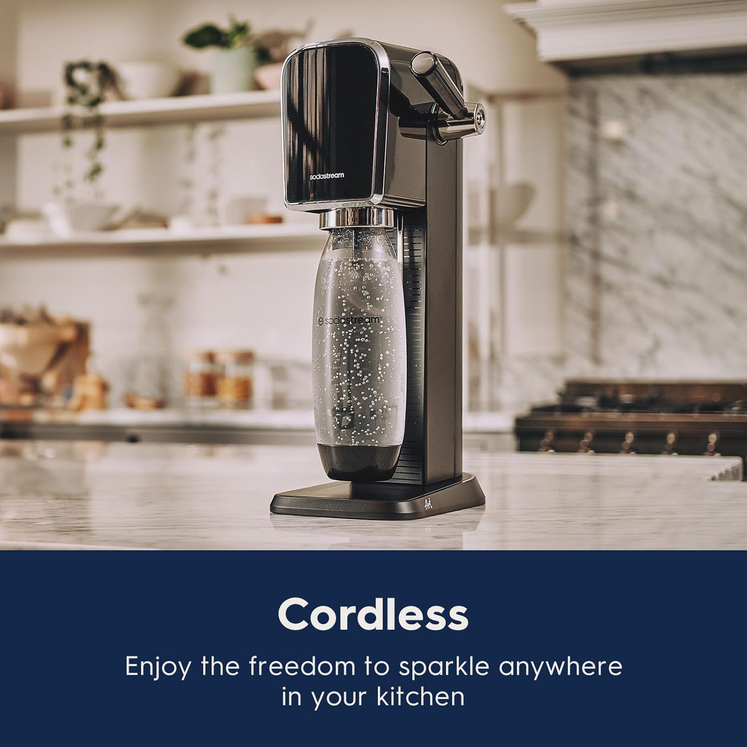 SodaStream Art Sparkling Water Maker (Black) with CO2 and DWS Bottle-4