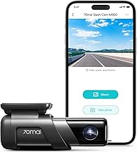 70mai True 2.7K 1944P Dash Cam M500, eMMC Built-in 128GB Storage, Powerful Night Vision with HDR, 170° FOV, 24H Parking Surveillance, Time-Lapse Recording, Built in GPS, ADAS, iOS/Android App Control