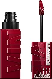 Maybelline Super Stay Vinyl Ink Longwear No-Budge Liquid Lipcolor Makeup, Highly Pigmented Color and Instant Shine, Royal, Deep Wine Red Lipstick, 0.14 fl oz, 1 Count