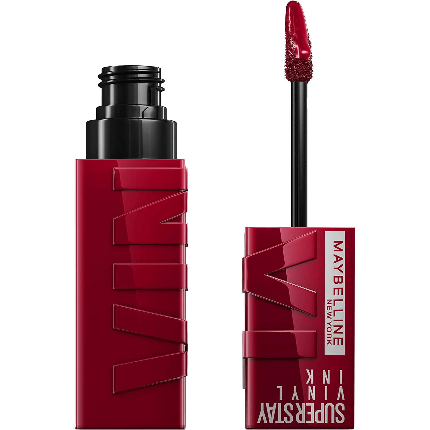 Maybelline Super Stay Vinyl Ink Longwear No-Budge Liquid Lipcolor Makeup, Highly Pigmented Color and Instant Shine, Royal, Deep Wine Red Lipstick, 0.14 fl oz, 1 Count-0