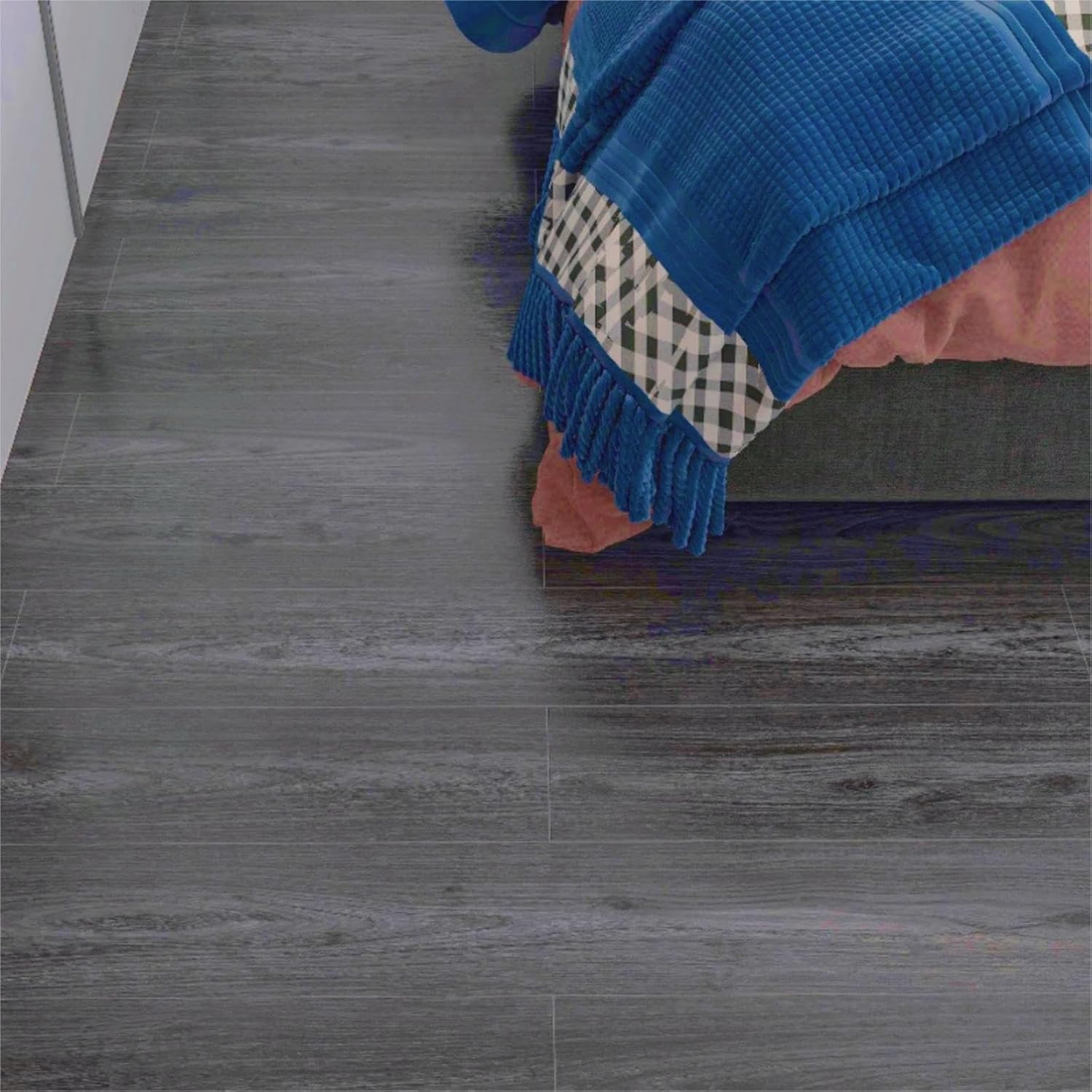 NUFLR Peel and Stick Floor Tile, Vinyl Flooring Natural Grey Wood, Easy to Install and Removable for Update Bathroom Kitchen RV (6 X 35In, 10 PCS)……-0