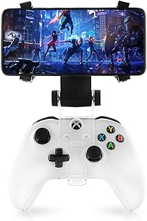 ECHZOVE Xbox Series X Controller Phone Clip, Xbox One Controller Mobile Phone Mount Adjustable Phone Holder Clamp for Xbox Series S/X, Xbox One S/X, Xbox One Controllers