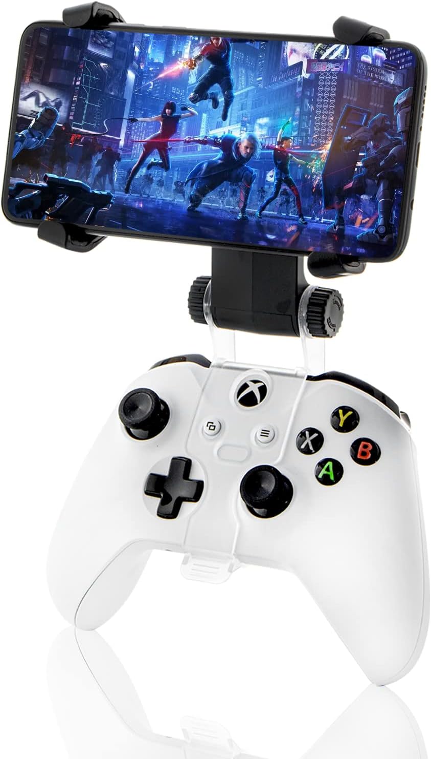 ECHZOVE Xbox Series X Controller Phone Clip, Xbox One Controller Mobile Phone Mount Adjustable Phone Holder Clamp for Xbox Series S/X, Xbox One S/X, Xbox One Controllers-7