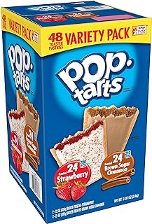 Kellogg's Pop Tarts Bars, Strawberry & Brown Sugar Cinnamon, 48/Carton (220-00456)