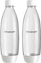 sodastream 1L Twin Pack Dishwasher Safe Slim Bottle (White)