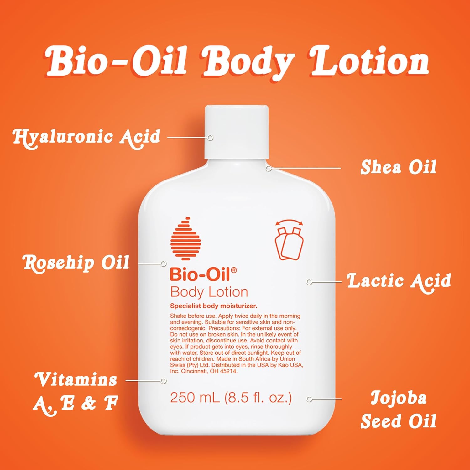 Bio-Oil Moisturizing Body Lotion for Dry Skin, Ultra-Lightweight High-Oil Hydration, with Jojoba/Rosehip/Shea Oil, and Hyaluronic Acid, 8.5 oz-1