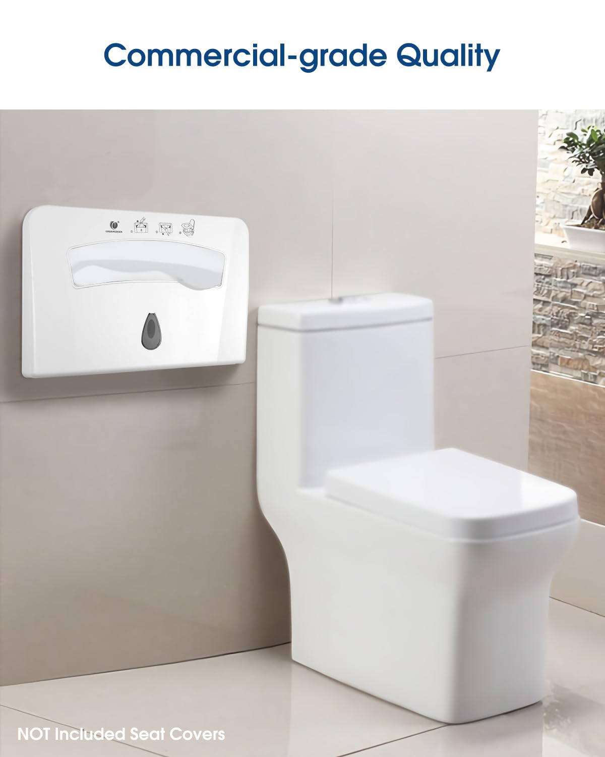 Toilet Seat Cover Dispenser, Wall Mounted Compatible with Half-fold, CHUANGDIAN, White-6