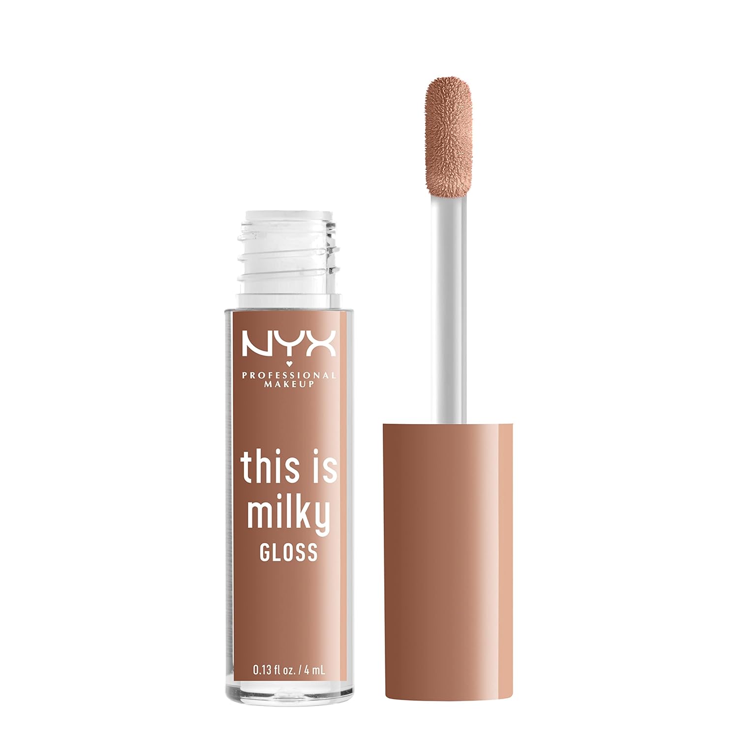 NYX PROFESSIONAL MAKEUP This Is Milky Gloss, Vegan Lip Gloss, 12 Hour Hydration - Cookies & Milk (Cool Beige Nude)-4