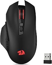 Redragon M656 Gainer Wireless Gaming Mouse, 4000 DPI 2.4Ghz Gamer Mouse w/ 5 DPI Levels, 7 Macro Buttons, Red LED Backlit & Pro Software/Drive Supported, for PC/Mac/Laptop