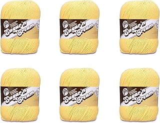 Lily Sugar'N Cream Super Size Yellow Yarn - 6 Pack of 113g/4oz - Cotton - 4 Medium (Worsted) - 200 Yards - Knitting/Crochet