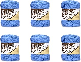 Lily Sugar'N Cream Blueberry Yarn - 6 Pack of 71g/2.5oz - Cotton - 4 Medium (Worsted) - 120 Yards - Knitting/Crochet