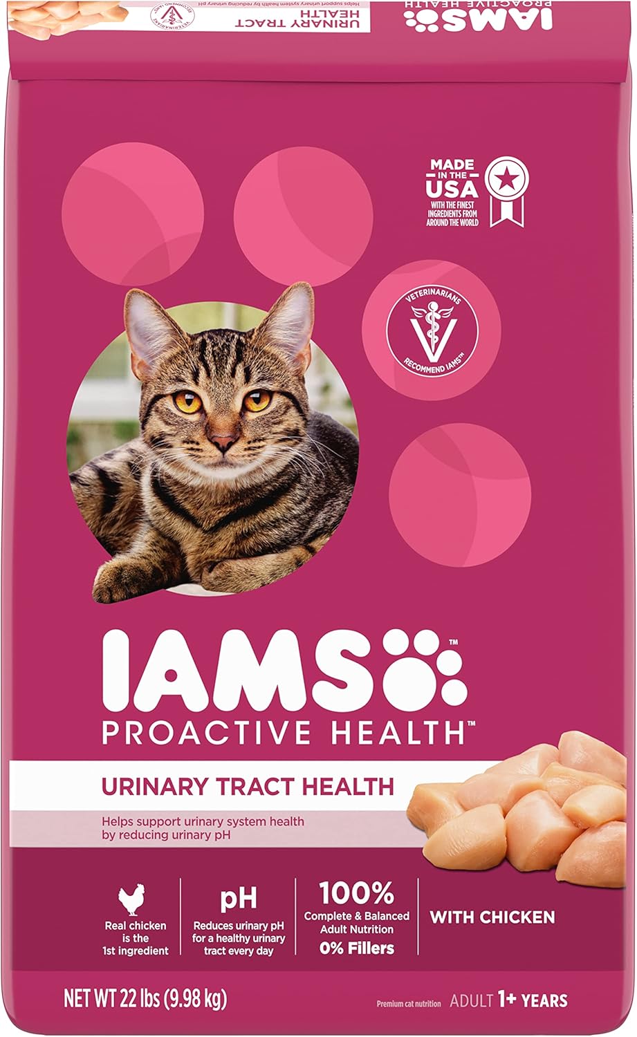 IAMS Proactive Health Adult Urinary Tract Healthy Dry Cat Food with Chicken, 22 lb. Bag-0