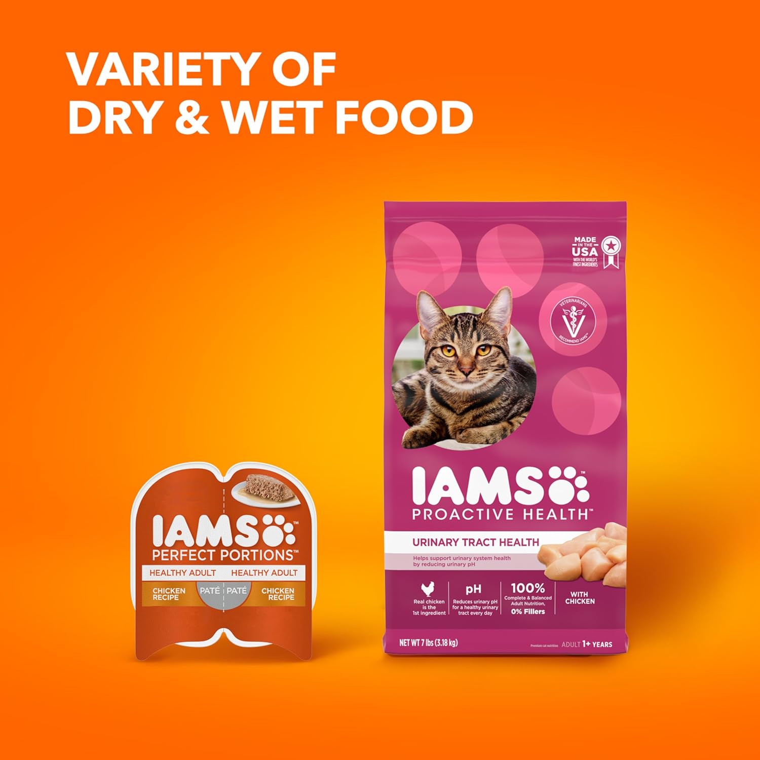 IAMS Proactive Health Adult Urinary Tract Healthy Dry Cat Food with Chicken, 22 lb. Bag-9