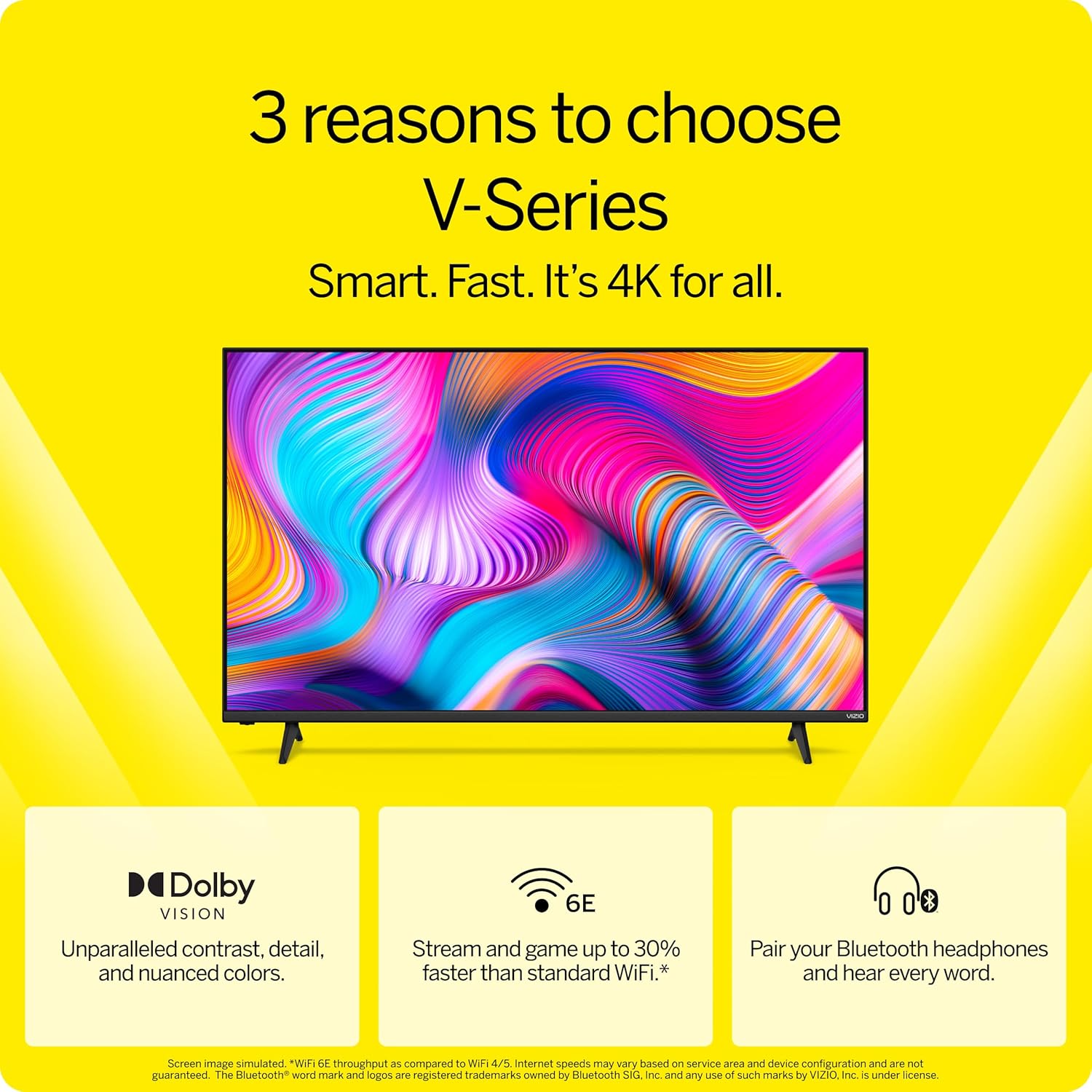 VIZIO 55-inch V-Series 4K LED HDR Smart TV w/Dolby Vision, WiFi 6E, Bluetooth Headphone Capable, Gaming Engine & Alexa Compatibility, V555M-K01, 2023 Model-2