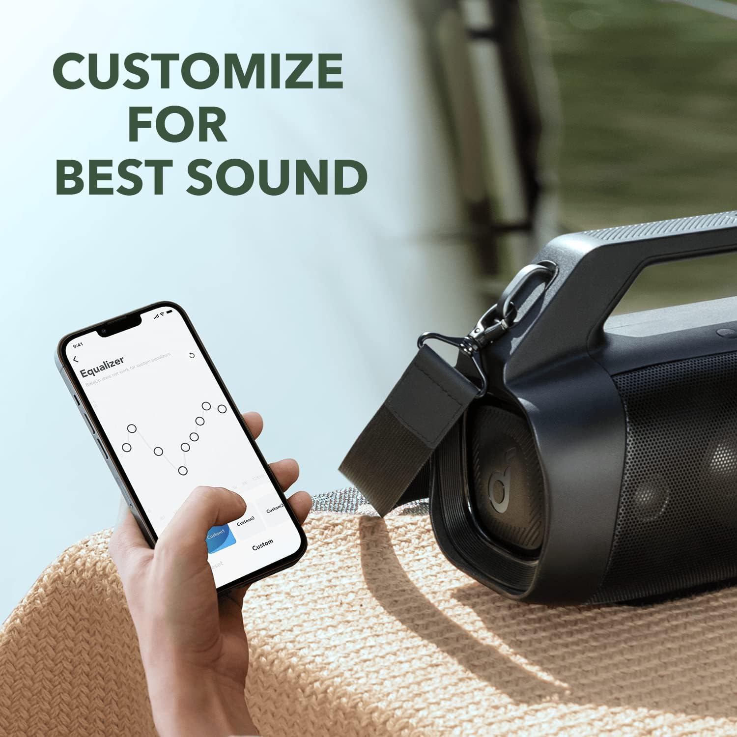 Soundcore Motion Boom Plus IP67 Portable Speaker, 80W Stereo Sound, Custom EQ & BassUp, Built-in Power Bank, Waterproof Bluetooth Speaker for Camping, Beach, and Backyard-5