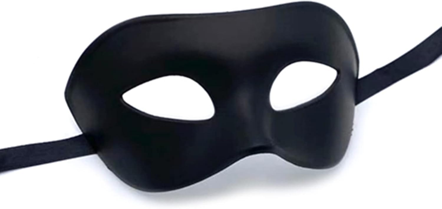 Man Woman Masquerade Mask for Venetian Greek Roman Party Mardi Gras, Half Face Eyes Masks Mythological Greek Style, Fit for Halloween Christmas Mardi Gras Party, One Size Fits Most, White + Black-4