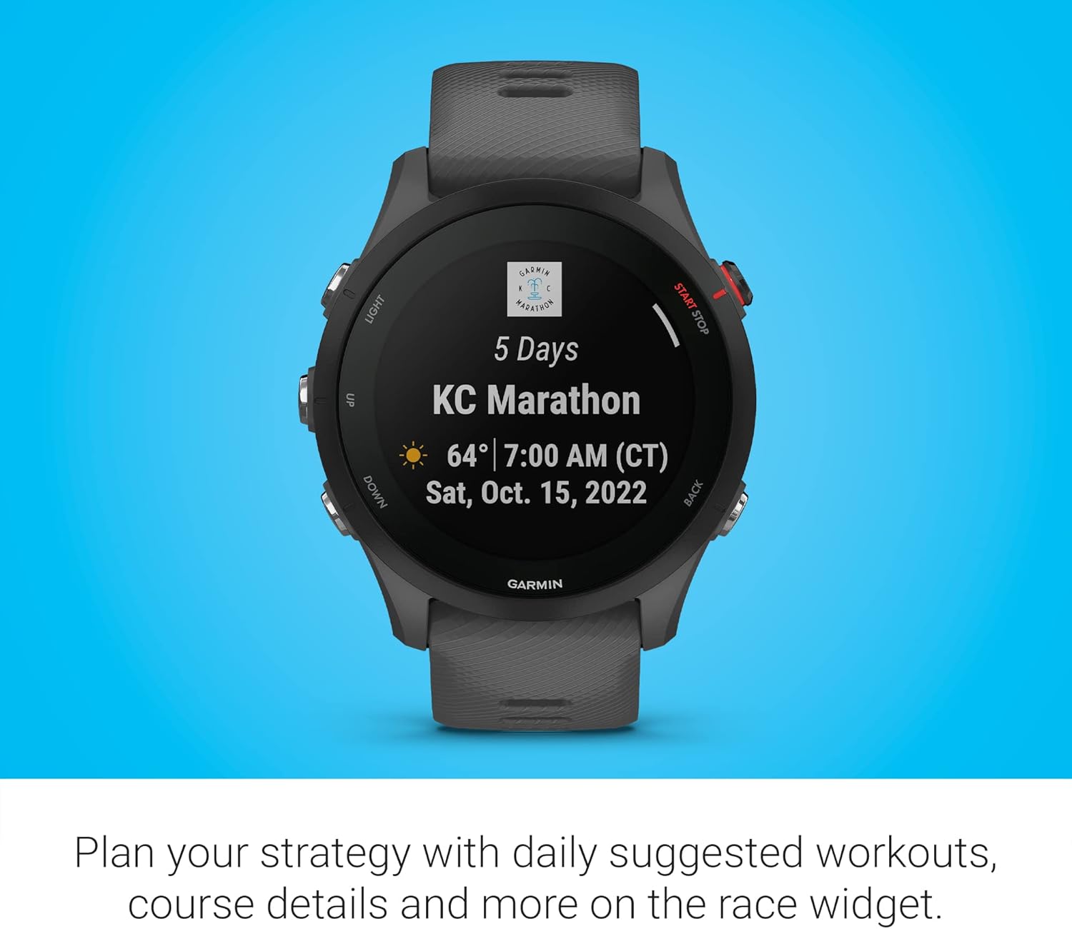 Garmin Forerunner® 255, GPS Running Smartwatch, Advanced Insights, Long-Lasting Battery, Slate Gray-5