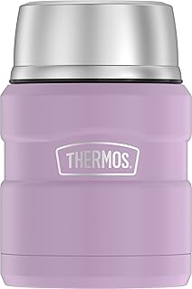 THERMOS Stainless King Vacuum-Insulated Food Jar with Spoon, 16 Ounce, Matte Lavender