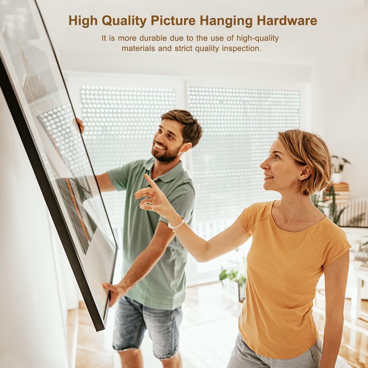 Heavy Duty Picture Hanging Kit, Wall Hanging Kit Support 10-100lbs with Picture Hanging Wire, D-Ring, Screws, Hanging Hooks,Level. 40 Feet (12M) Picture Hanging Wire Hangers-3