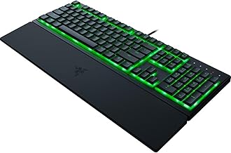 Razer Ornata V3 X Gaming Keyboard: Low Profile Keys - Silent Membrane Switches - Spill Resistant - Chroma RGB Lighting - Ergonomic Wrist Rest - Snap Tap