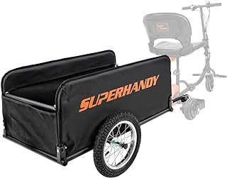 SuperHandy Foldable Wagon - Lightweight, 155 lbs Capacity, Tool-free Assembly, Compatible with GUT112/GUT140/GUT142 SuperHandy/G Mobility Scooters