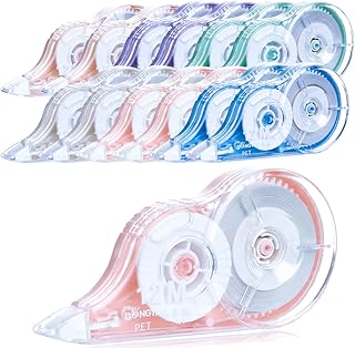 Correction Tape, 12 Pack White Out Correction Tape Dispenser, Easy to Use Applicator for Instant Corrections, Study Supplies and Office Products, 144mx5mm