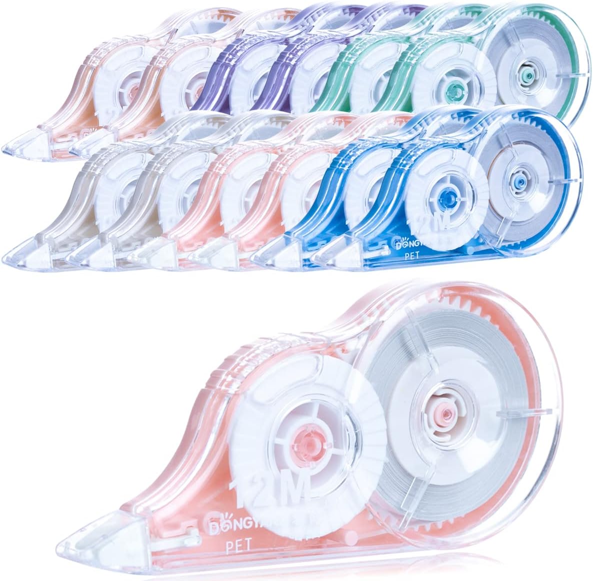 Correction Tape, 12 Pack White Out Correction Tape Dispenser, Easy to Use Applicator for Instant Corrections, Study Supplies and Office Products, 144mx5mm-0