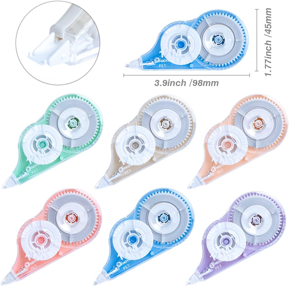 Correction Tape, 12 Pack White Out Correction Tape Dispenser, Easy to Use Applicator for Instant Corrections, Study Supplies and Office Products, 144mx5mm-1