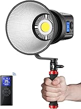 RALENO 80W LED Video Light with 2.4G Remote Control, 7200Lux CRI95+ Studio Lights with Cooling Fan and Bowens Mount, Photography Light on Continuous Output Lighting for YouTube TikTok Video Recording