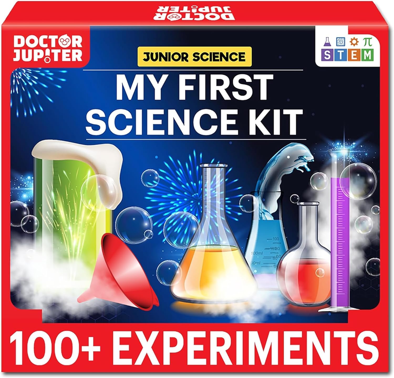 Doctor Jupiter My First Science Kit for Kids Ages 4-5-6-7-8| Birthday Gift Ideas for 4-8 Year Old Boys & Girls| Toy Stem Kit with 100+ Experiments| Learning & Educational, Preschool Activities-0