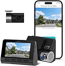 70mai 4K Dash Cam A800S with Sony IMX415, Front and Rear,Built in GPS, Super Night Vision, 3'' IPS LCD, 24H Parking Mode, ADAS, Loop Recording, iOS/Android App Control