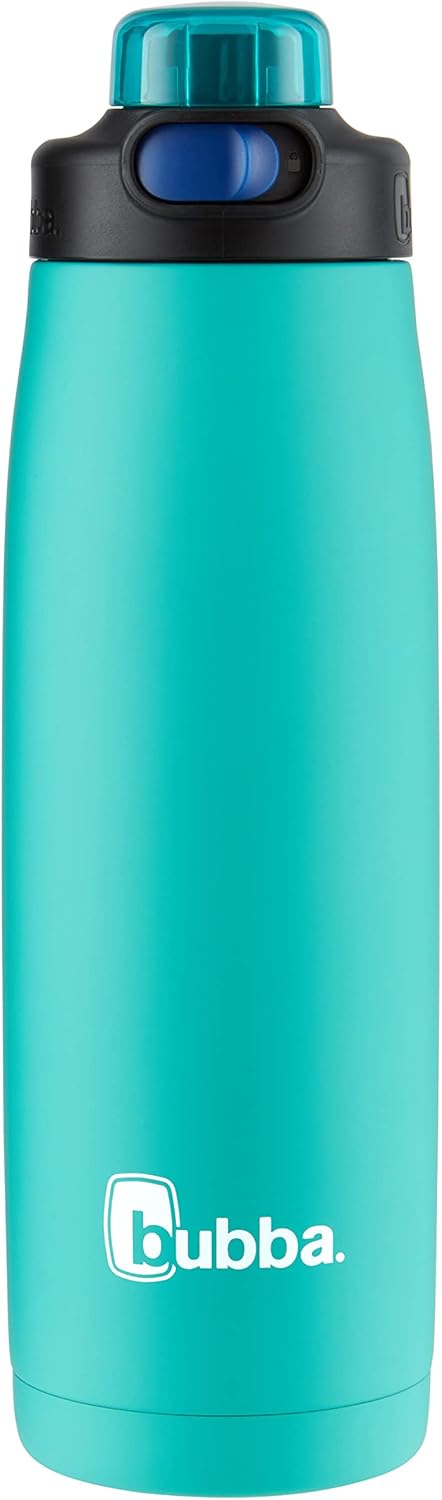 Bubba Radiant Stainless Steel Rubberized Chug Water Bottle, 24 Oz, Island Teal-0