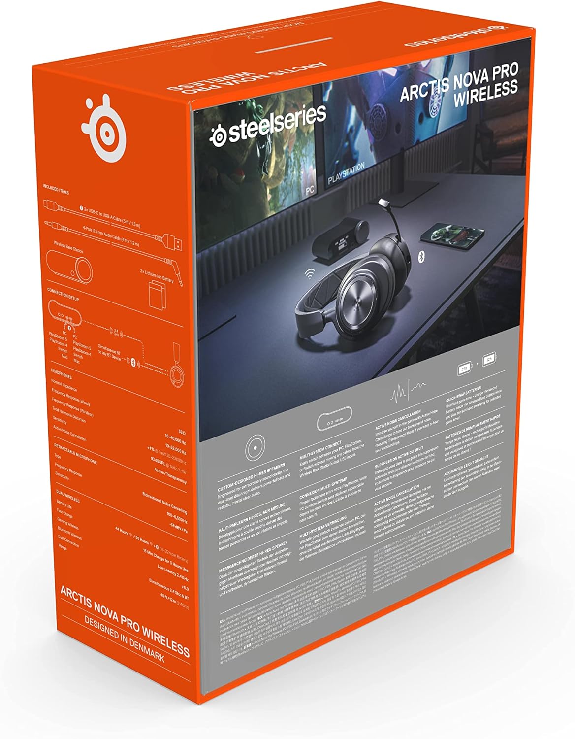 SteelSeries Arctis Nova Pro Wireless Multi-System Gaming Headset - Premium Hi-Fi Drivers - Active Noise Cancellation - Infinity Power System - Stealth Retractable Mic - PC, PS5/PS4, Switch, Mobile-11