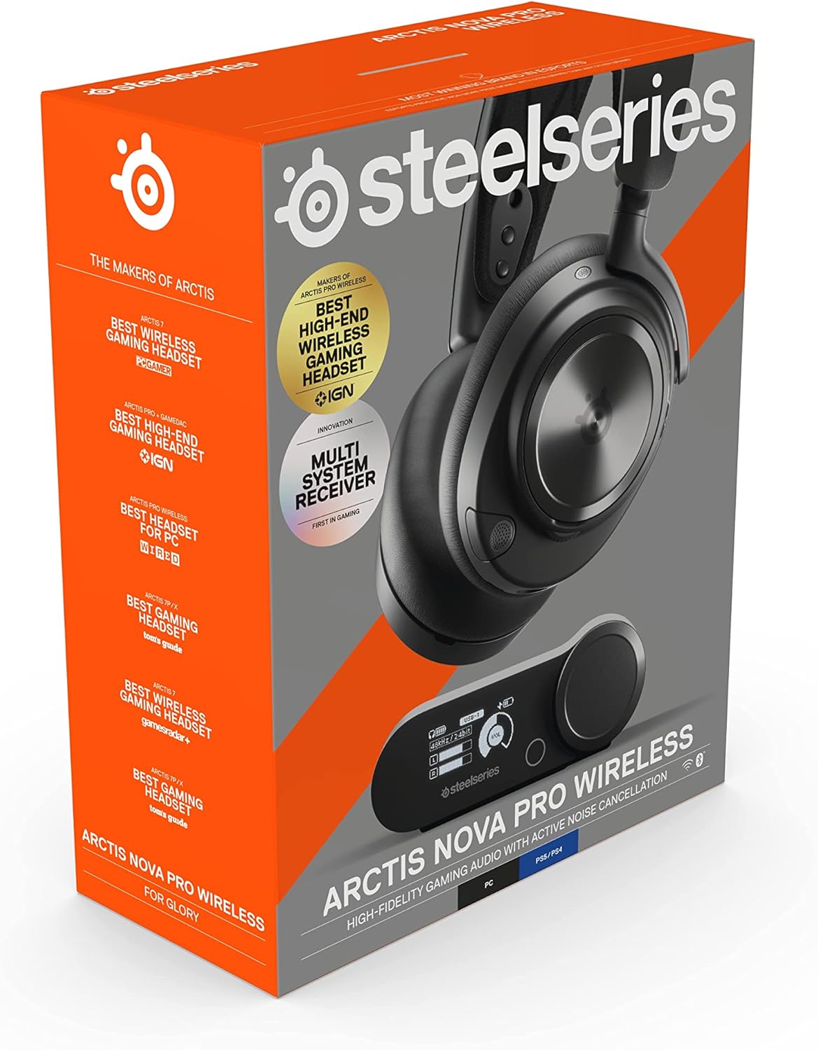 SteelSeries Arctis Nova Pro Wireless Multi-System Gaming Headset - Premium Hi-Fi Drivers - Active Noise Cancellation - Infinity Power System - Stealth Retractable Mic - PC, PS5/PS4, Switch, Mobile-13