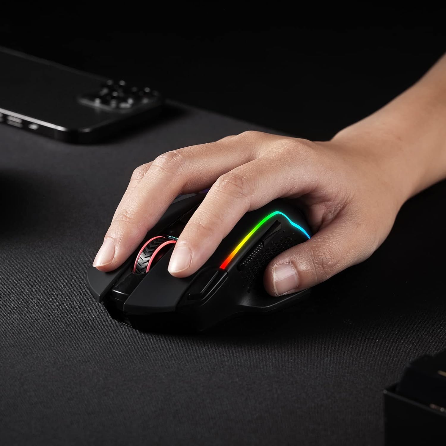 Redragon M810 Pro Wireless Gaming Mouse, 10000 DPI Wired/Wireless Gamer Mouse w/Rapid Fire Key, 8 Macro Buttons, 45-Hour Reliable Power Capacity and RGB Backlit for PC/Mac/Laptop-8